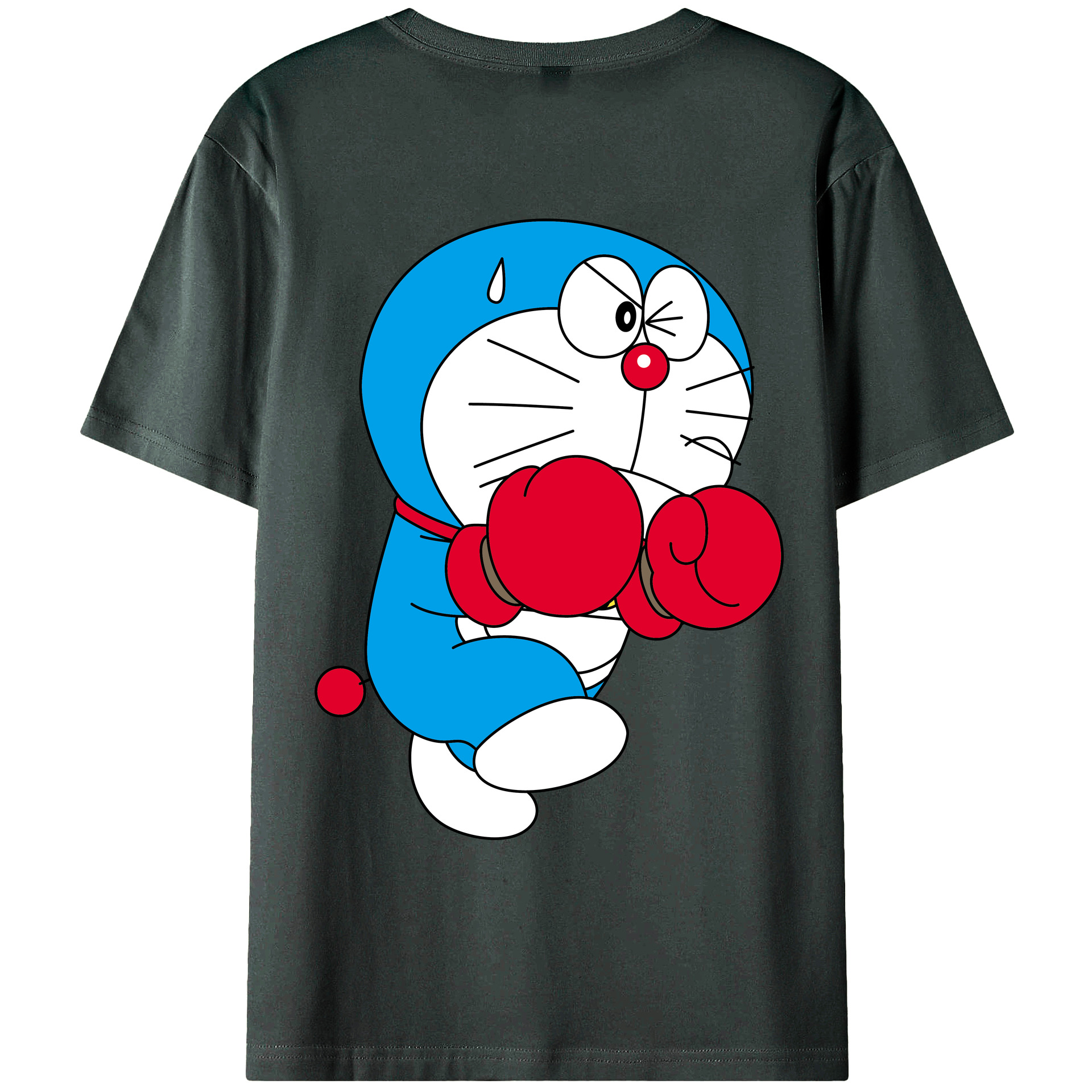 （画像用） ドラえもん Doraemon 綿100％ メンズ半袖Tシャツ（バックプリント） 通気性